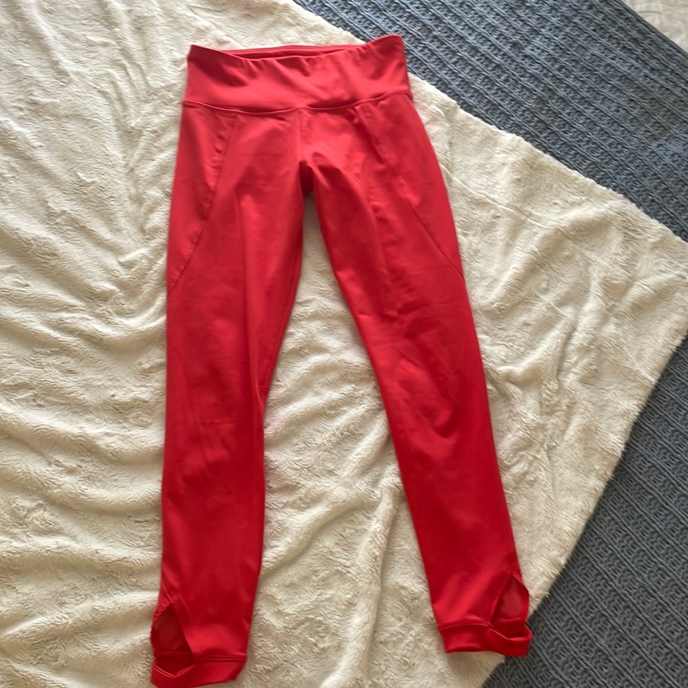 Red leggings